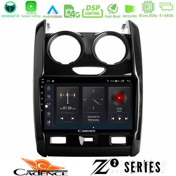 Cadence z2 Series 8core Android14 4+64gb  Dacia Duster 2014-2018 Navigation Multimedia Tablet 9" με Carplay & Android Auto u-z2-Dc0430