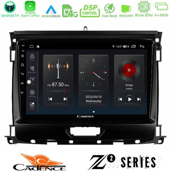 Cadence z2 Series 8core Android14 4+64gb  Ford Ranger 2017-2022 Navigation Multimedia Tablet 9" με Carplay & Android Auto u-z2-Fd0631