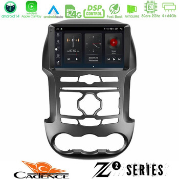 Cadence z2 Series 8core Android14 4+64gb  Ford Ranger 2012-2016 Navigation Multimedia Tablet 9" με Carplay & Android Auto u-z2-Fd0902