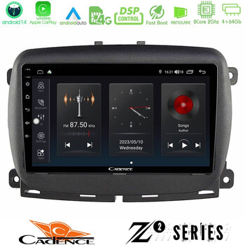 Cadence z2 Series 8core Android14 4+64gb  Fiat 500l Navigation Multimedia Tablet 10" με Carplay & Android Auto u-z2-Ft410