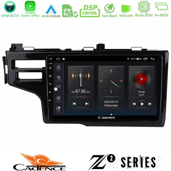 Cadence z2 Series 8core Android14 4+64gb  Honda Jazz 2013-2020 Navigation Multimedia Tablet 9" με Carplay & Android Auto u-z2-Hd0651