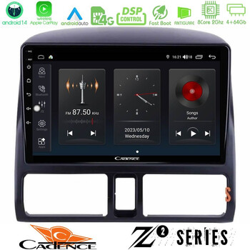 Cadence z2 Series 8core Android14 4+64gb  Honda crv 2002-2006 Navigation Multimedia Tablet 9" με Carplay & Android Auto u-z2-Hd0873