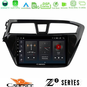 Cadence z2 Series 8core Android14 4+64gb  Hyundai i20 2014-2018 Navigation Multimedia Tablet 9" με Carplay & Android Auto u-z2-Hy1143