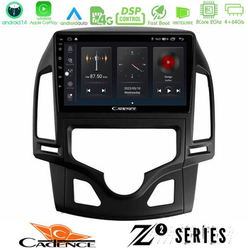 Cadence z2 Series 8core Android14 4+64gb  Hyundai i30 2007-2012 Auto a/c Navigation Multimedia Tablet 9" με Carplay & Android Auto u-z2-Hy0800