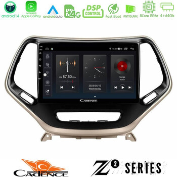 Cadence z2 Series 8core Android14 4+64gb  Jeep Cherokee 2014-2019 Navigation Multimedia Tablet 9" με Carplay & Android Auto u-z2-Jp0077
