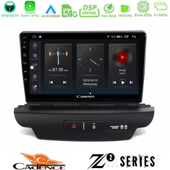 Cadence z2 Series 8core Android14 4+64gb  kia Ceed 2018-2023 Navigation Multimedia Tablet 9" με Carplay & Android Auto (Low Version) u-z2-Ki1674