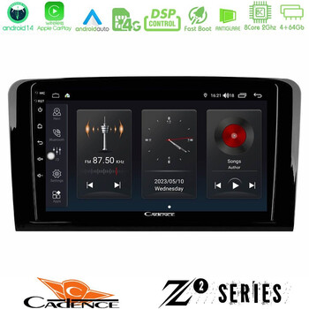 Cadence z2 Series 8core Android14 4+64gb  Mercedes Ml/gl Class Navigation Multimedia Tablet 9" με Carplay & Android Auto u-z2-Mb0761