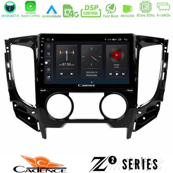Cadence z2 Series 8core Android14 4+64gb  Mitsubishi L200 2016-> & Fiat Fullback (Manual A/c) Navigation Multimedia Tablet 9" με Carplay & Android Auto u-z2-Mt0620