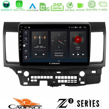 Cadence z2 Series 8core Android14 4+64gb  Mitsubishi Lancer 2008 – 2015 Navigation Multimedia Tablet 10" με Carplay & Android Auto u-z2-Mt232