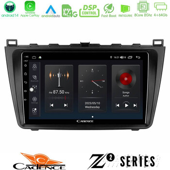 Cadence z2 Series 8core Android14 4+64gb  Mazda 6 2008-2012 Navigation Multimedia Tablet 9" με Carplay & Android Auto u-z2-Mz0233