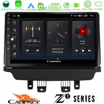 Cadence z2 Series 8core Android14 4+64gb  Mazda 2 2014-2021 Navigation Multimedia Tablet 9"  με Carplay & Android Auto u-z2-Mz1091