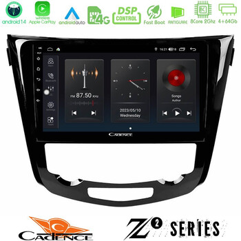Cadence z2 Series 8core Android14 4+64gb  Nissan Qashqai j11 (Auto A/c) Navigation Multimedia Tablet 10" με Carplay & Android Auto u-z2-Ns0004a