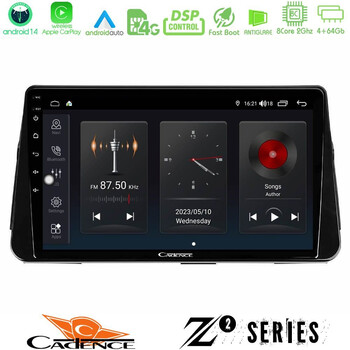 Cadence z2 Series 8core Android14 4+64gb  Nissan Micra k14 Navigation Multimedia Tablet 10" με Carplay & Android Auto u-z2-Ns1046