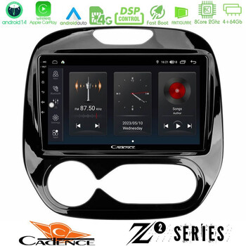 Cadence z2 Series 8core Android14 4+64gb     Renault Captur 2013-2019 (Facelift) Navigation Multimedia Tablet 9"  με Carplay & Android Auto u-z2-Rn1982