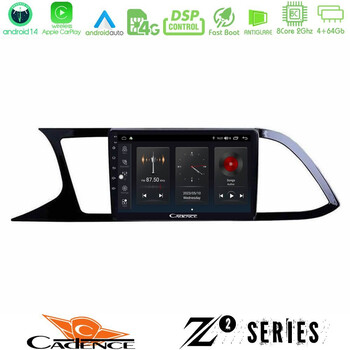 Cadence z2 Series 8core Android14 4+64gb  Seat Leon 2013 – 2019 Navigation Multimedia Tablet 9" με Carplay & Android Auto u-z2-St0790