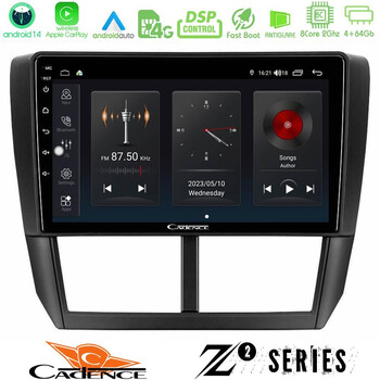 Cadence z2 Series 8core Android14 4+64gb  Subaru Forester Navigation Multimedia Tablet 9" με Carplay & Android Auto u-z2-Su0299