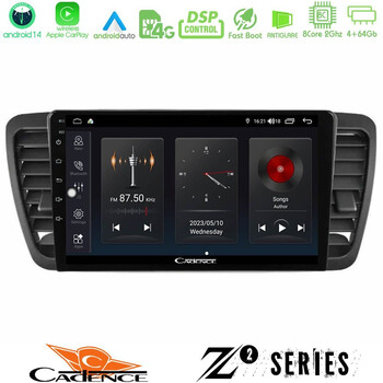 Cadence z2 Series 8core Android14 4+64gb  Subaru Legacy/outback 2002-2008 Navigation Multimedia Tablet 9" με Carplay & Android Auto u-z2-Su0969