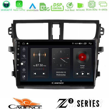 Cadence z2 Series 8core Android14 4+64gb  Suzuki Celerio 2014-2020 Navigation Multimedia Tablet 9" με Carplay & Android Auto με Carplay & Android Auto u-z2-Sz0537