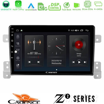 Cadence z2 Series 8core Android14 4+64gb  Suzuki Grand Vitara Navigation Multimedia Tablet 9" με Carplay & Android Auto u-z2-Sz0630