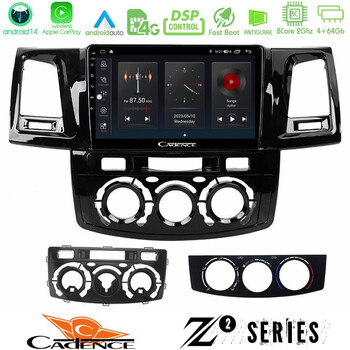 Cadence z2 Series 8core Android14 4+64gb  Toyota Hilux 2007-2016 Navigation Multimedia Tablet 9" με Carplay & Android Auto u-z2-Ty0571