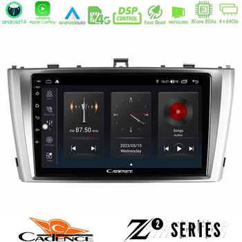Cadence z2 Series 8core Android14 4+64gb  Toyota Avensis t27 Navigation Multimedia Tablet 9" με Carplay & Android Auto u-z2-Ty0864