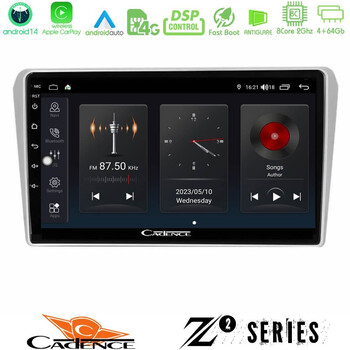 Cadence z2 Series 8core Android14 4+64gb  Toyota Avensis t25 02/2003–2008 Navigation Multimedia Tablet 9" με Carplay & Android Auto u-z2-Ty412n