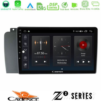 Cadence z2 Series 8core Android14 4+64gb  Volvo s60 2004-2009 Navigation Multimedia Tablet 9" με Carplay & Android Auto u-z2-Vl1514