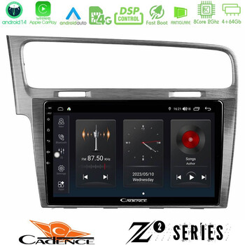 Cadence z2 Series 8core Android14 4+64gb  vw Golf 7 Navigation Multimedia Tablet 10" με Carplay & Android Auto u-z2-Vw0003al