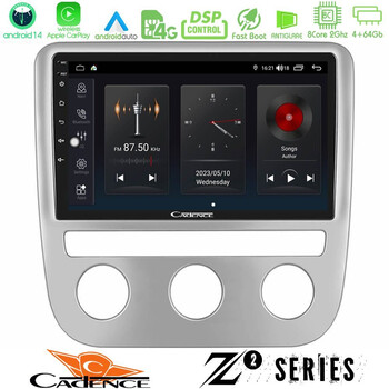 Cadence z2 Series 8core Android14 4+64gb  vw Scirocco 2008-2014 Navigation Multimedia Tablet 9" με Carplay & Android Auto u-z2-Vw0084