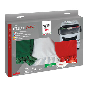 L9600.3 . ΚΟΥΡΤΙΝΑ ΝΤΑΛΙΚΑΣ ITALIAN WAVE ΣΗΜΑΙΑ ΙΤΑΛΙΑΣ 200cm LAMPA - 1 TEM