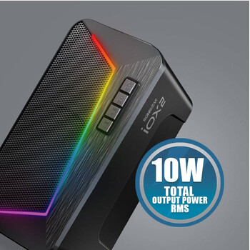 SONIC GEAR RGB BLUETOOTH 5.0 STEREO SYSTEM SPEAKER 2.0 iOX 2