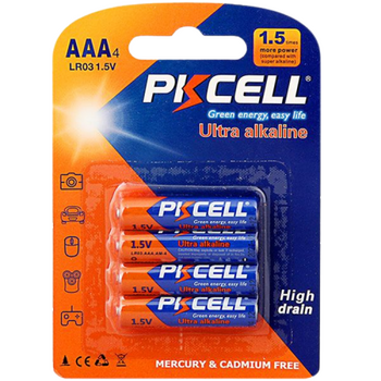 ΜΠΑΤΑΡΙΕΣ ΑΛΚΑΛΙΚΕΣ PKCELL 1,5V LR03 ΑΑΑ ULTRA ALKALINE (LR03-PKCELL)
