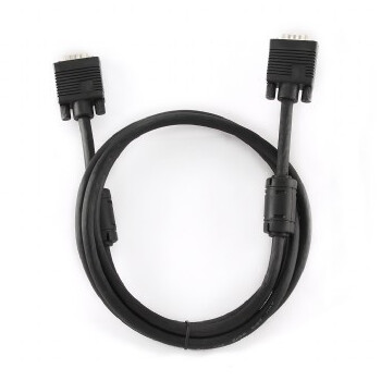 CABLEXPERT PREMIUM VGA HD15M/HD15M DUAL SHIELDED W/2*FERRITE CORE 15M CABLE BLACK