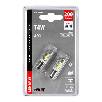 L5787.8 . T4W 9-32V BA9s 200lm 10SMD LED ΛΕΥΚΟ BLISTER (ΔΙΠΛΗΣ ΠΟΛΙΚΟΤΗΤΑΣ) LAMPA - 2 ΤΕΜ