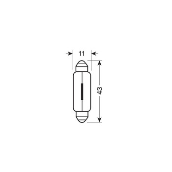 L5809.8 . ΛΑΜΠΑΚΙΑ ΠΛΑΦΟΝΙΕΡΑΣ 24V 18W SV8,5-8 11x43mm STANDARD ΑΛΟΓΟΝΟΥ LAMPA - 2 ΤΕΜ.