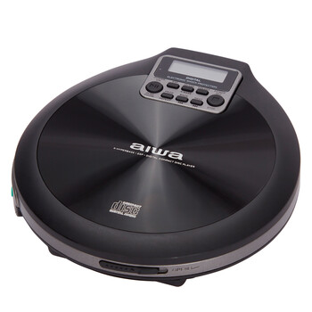 AIWA PORTABLE CD PLAYER WITH EARPHONES BLACK