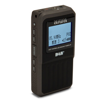 AIWA POCKET DIGITAL RADIO WITH DAB+ AND EARPHONES BLACK