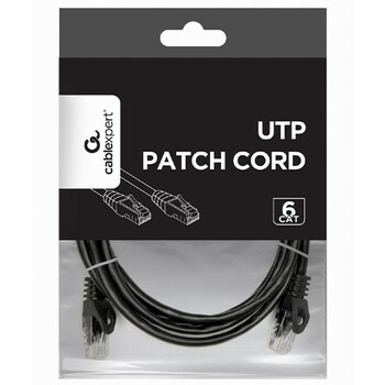CABLEXPERT UTP CAT6 PATCH CORD BLACK 2M