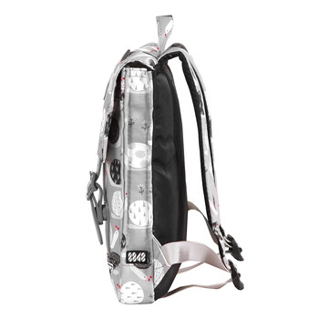8848 BACKPACK FOR CHILDREN WITH SNAILS PRINT GREY