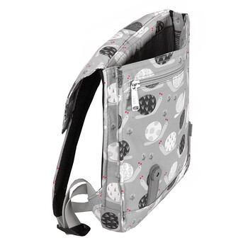 8848 BACKPACK FOR CHILDREN WITH SNAILS PRINT GREY