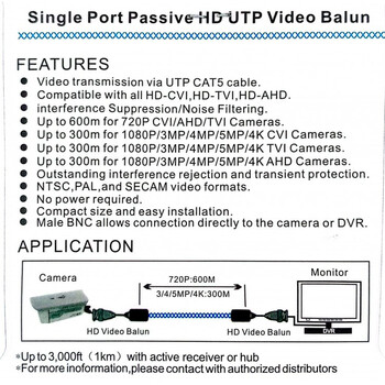 jager VIDEO BALUN SET/2 (SS-VDB/SET2)