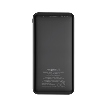 KM0904 . Powerbank 10000mAh με λειτουργία QC και PD Kruger&Matz
