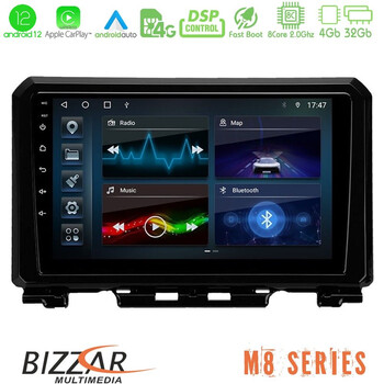 Bizzar m8 Series Suzuki Jimny 2018-2022 Android12 4+32gb Navigation Multimedia Tablet 9&quot; u-m8-Sz0546