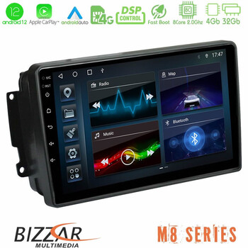 Bizzar m8 Series Mercedes C/clk Class (W203/w209) 8core Android12 4+32gb Navigation Multimedia Tablet 9&quot; u-m8-Mb0566