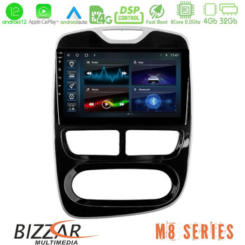 Bizzar m8 Series Renault Clio 2012-2016 8core Android12 4+32gb Navigation Multimedia Tablet 10&quot; u-m8-Rn783