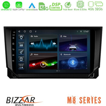 Bizzar m8 Series Seat Arona/ibiza 8core Android12 4+32gb Navigation Multimedia Tablet 9&quot; u-m8-St0888