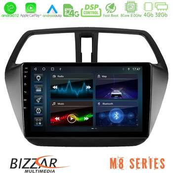 Bizzar m8 Series Suzuki sx4 s-Cross 8core Android12 4+32gb Navigation Multimedia Tablet 9&quot; u-m8-Sz578