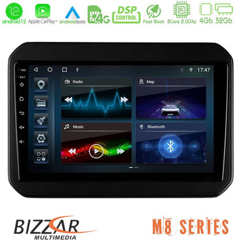 Bizzar m8 Series Suzuki Ignis 8core Android12 4+32gb Navigation Multimedia Tablet 9&quot; u-m8-Sz580