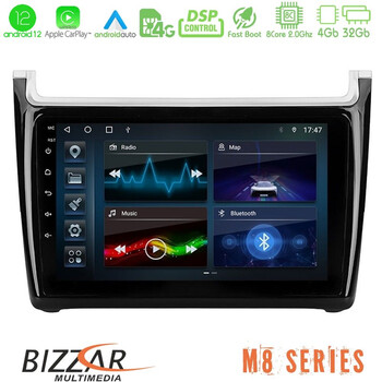 Bizzar m8 Series vw Polo 8core Android12 4+32gb Navigation Multimedia Tablet 9&quot; u-m8-Vw6901pb