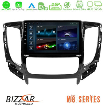 Bizzar m8 Series Mitsubishi L200 2016-&Gt; &Amp; Fiat Fullback (Auto A/c) 8core Android12 4+32gb Navigation Multimedia Tablet 9&quot; u-m8-Mt0719